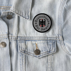 Duitsland/Deutschland Voor altijd/ zwarte adelaar/ Ronde Button 5,7 Cm