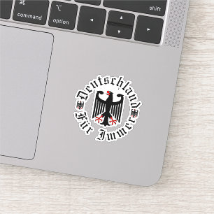 Duitsland/Deutschland Voor altijd/ zwarte adelaar/ Sticker