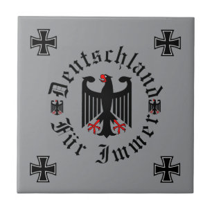 Duitsland/Deutschland Voor altijd/ zwarte adelaar/ Tegeltje