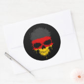 Duitsland Dripping Splatter Skull Ronde Sticker (Envelop)