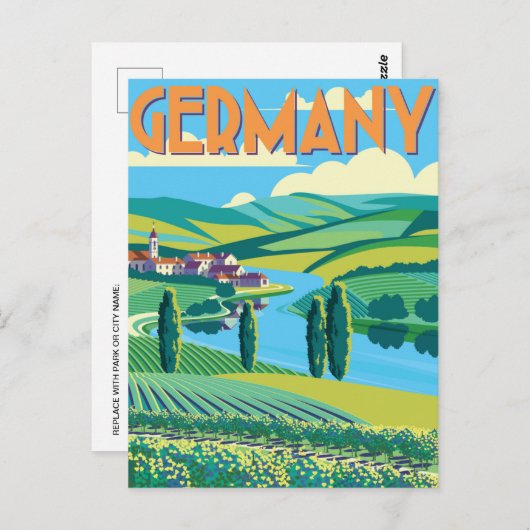 Duitsland  Duits Stad Beieren Reizen Briefkaart (Voorkant / Achterkant)