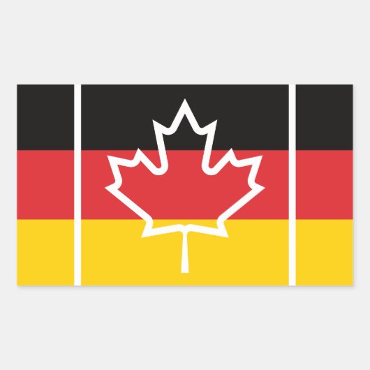 Duitsland Duitse Canadese vlag Rechthoekige Sticker (Voorkant)