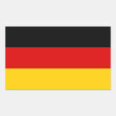 Duitsland - Duitse nationale vlag Rechthoekige Sticker (Voorkant)