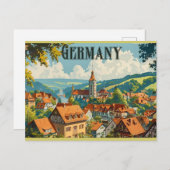 Duitsland  Duitse stad Retro Travel Briefkaart (Voorkant / Achterkant)
