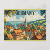 Duitsland  Duitse stad Retro Travel Briefkaart (Voorkant)