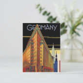 Duitsland. Duitse stadsgebouwen. Architectuur Briefkaart (Staand voorkant)