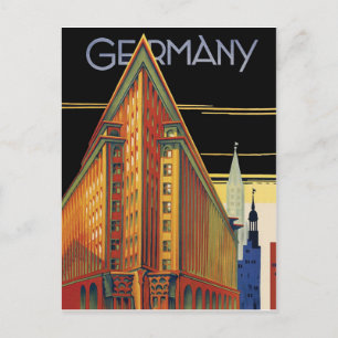 Duitsland. Duitse stadsgebouwen. Architectuur Briefkaart