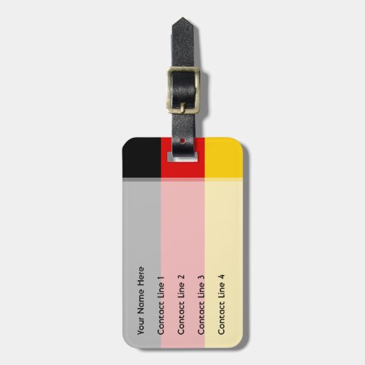 Duitsland - Duitse vlag Bagagelabel (Voorkant verticaal)