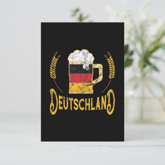 Duitsland Duitse Vlag Bierliefhebber Oktoberfest Kaart (Staand voorkant)