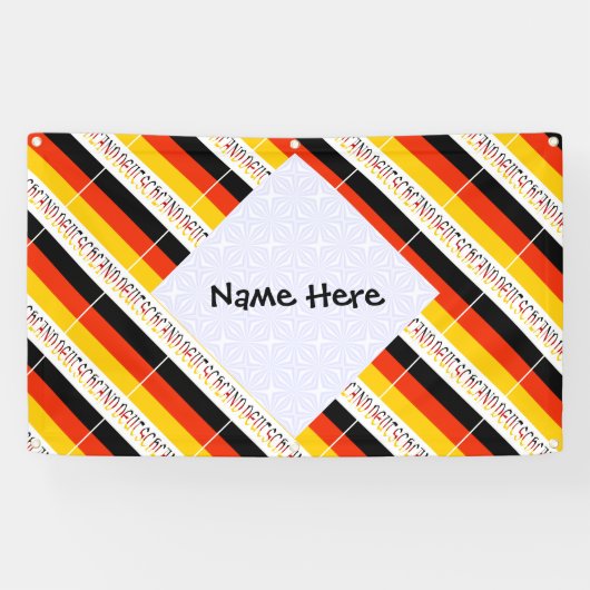 Duitsland Duitse Vlag Getegeld Persoonlijke Naam Spandoek (Horizontaal)