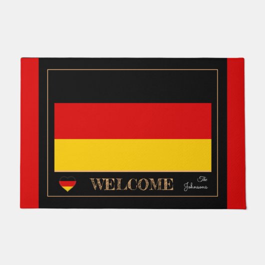 Duitsland & Duitse vlag huis matten / sport Welkom (Voorkant)