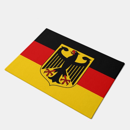 Duitsland & Duitse vlag matten/sportfan Deurmat (Schuin)