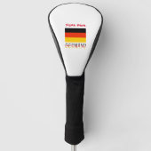 Duitsland Duitse vlag rode personalisatie Golfheadcover (Voorkant)