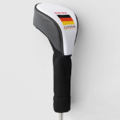 Duitsland Duitse vlag rode personalisatie Golfheadcover (Schuin)