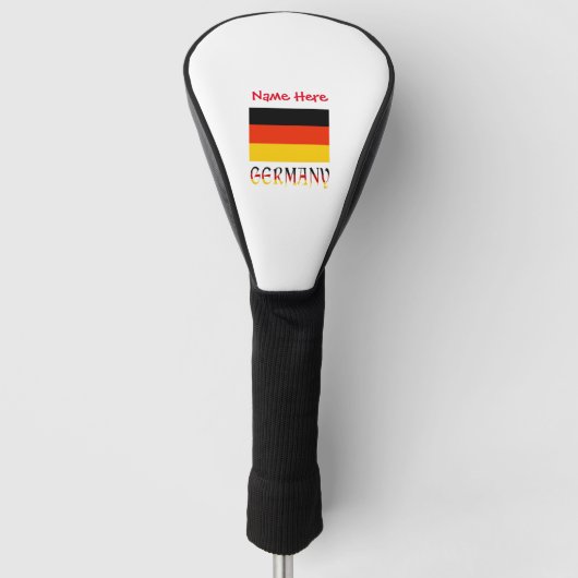 Duitsland Duitse Vlag Rood Personalisatie Golfheadcover (Voorkant)