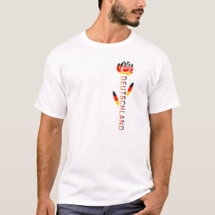 Duitsland Duitse Vlag Roos  T-shirt