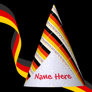 Duitsland Duitse Vlag Tegelvormige Personalisatie Feesthoedjes