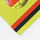Duitsland Duitse vlag Voetbal | Naam Fleece Deken (Hoek)