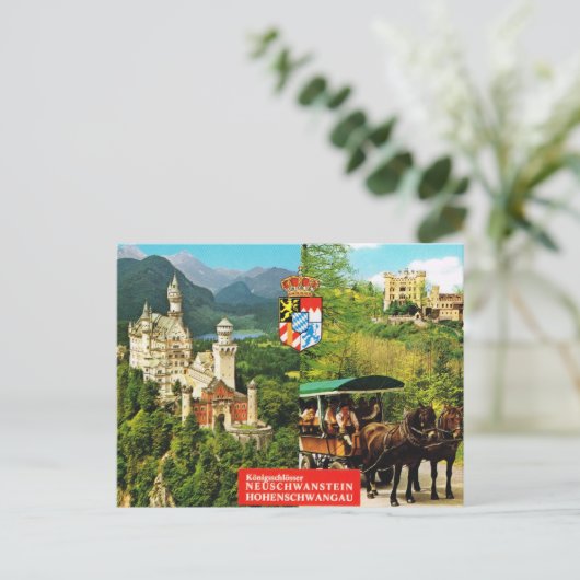  Duitsland,  duitsland, Neuschwanstein Briefkaart (Staand voorkant)