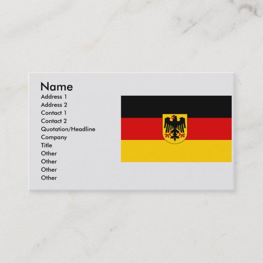 Duitsland, Duitsland Visitekaartje (Voorkant)