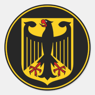 duitsland embleem ronde sticker