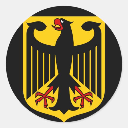 duitsland embleem ronde sticker (Voorkant)