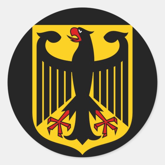 duitsland embleem ronde sticker (Voorkant)