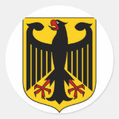 duitsland embleem ronde sticker (Voorkant)
