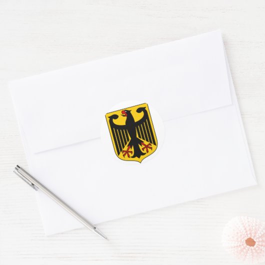 duitsland embleem ronde sticker (Envelop)