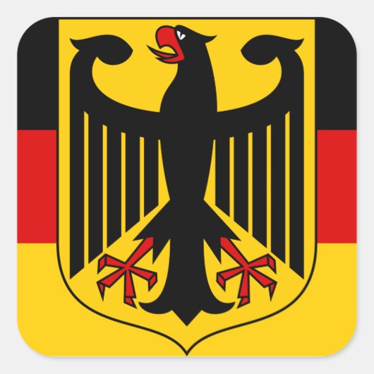 duitsland embleem vierkante sticker (Voorkant)