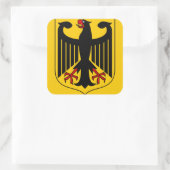 duitsland embleem vierkante sticker (Tas)