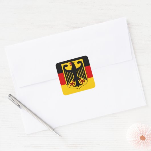 duitsland embleem vierkante sticker (Envelop)