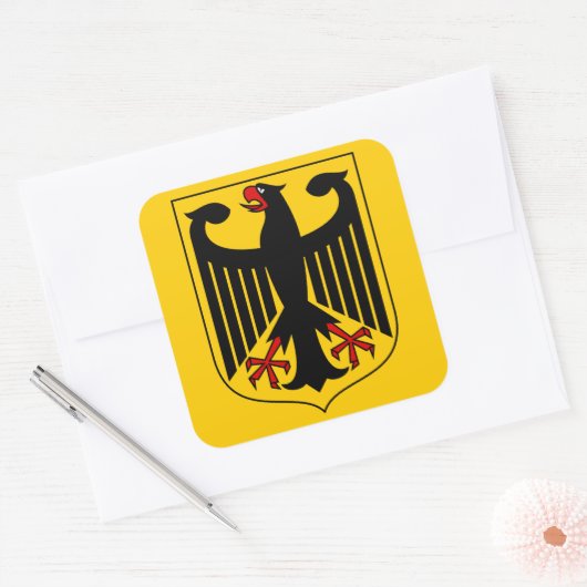 duitsland embleemsticker vierkante sticker (Envelop)