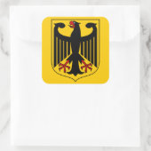 duitsland embleemsticker vierkante sticker (Tas)