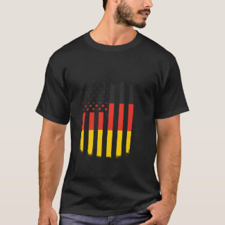 Duitsland en Amerika Vlag Duitse Amerikaanse Vlag T-shirt