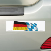 Duitsland en Bayern Waving Flags (Beieren) Bumpersticker (Op auto)
