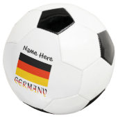 Duitsland en de Duitse vlag met het Jouw naam Voet Voetbal (Drie kwart)