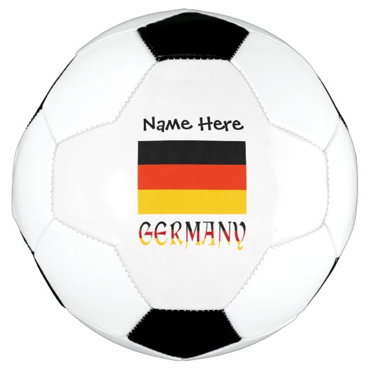 Duitsland en de Duitse vlag met het Jouw naam Voet Voetbal (Voorkant)