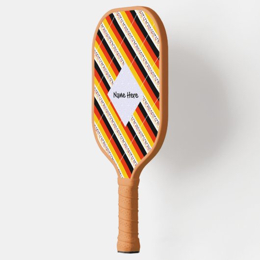 Duitsland en de Duitse vlag met Jouw naam Pickleball Paddle (Links)