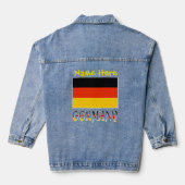 Duitsland en Duitse vlag Geel Personalisatie Denim Jacket (Achterkant)