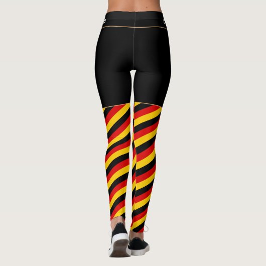 Duitsland en Duitse vlag mode, sport- en reisfan Leggings (Achterkant)