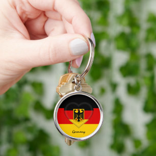 Duitsland en hart, Duitse mode/sport Sleutelhanger
