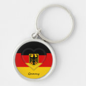 Duitsland en hart, Duitse mode/sport Sleutelhanger (Voorkant)