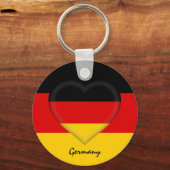 Duitsland en hart, Duitse mode/sport Sleutelhanger (Achterkant)