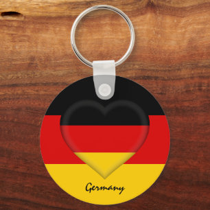 Duitsland en hart, Duitse mode/sport Sleutelhanger