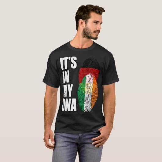 Duitsland en Iers Mix DNA-erfgoed T-shirt (Voorkant volledig)