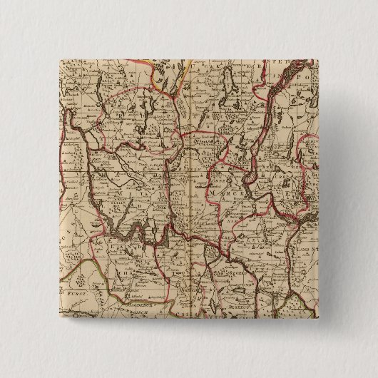 Duitsland en Polen Vierkante Button 5,1 Cm (Voorkant)