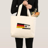 Duitsland en Preussen Waving Flags Grote Tote Bag (Voorkant (product))