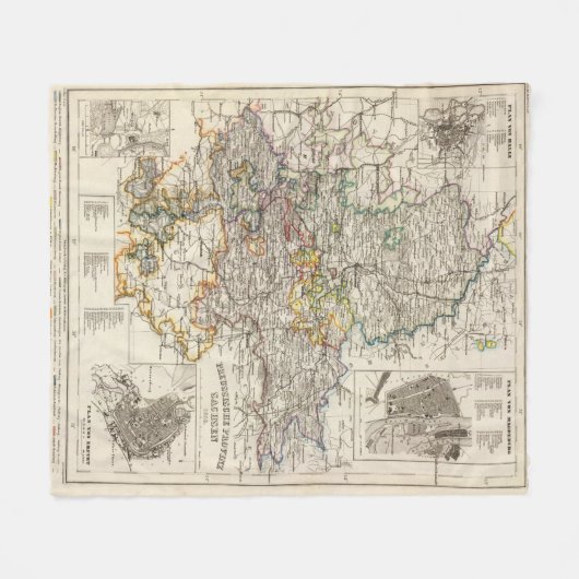 Duitsland en Pruisen Fleece Deken (Voorkant (Horizontaal))