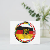 Duitsland en zijn lagers van de Laender Waving Briefkaart (Staand voorkant)